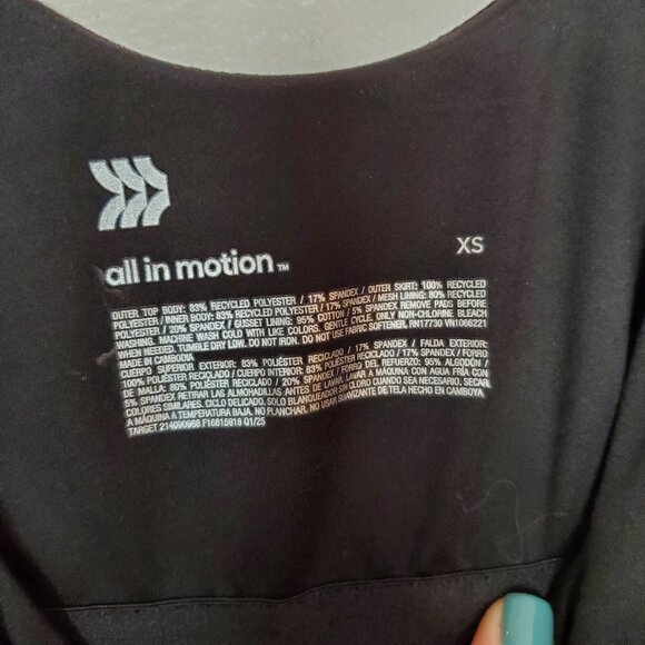 All In Motion Black Pleated Athletic Dress With Built-In Shorts XS - Picture 4 of 11